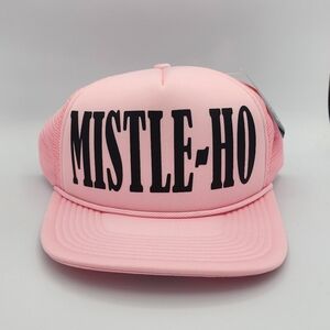 Pink Trucker Hat with Bold Lettering